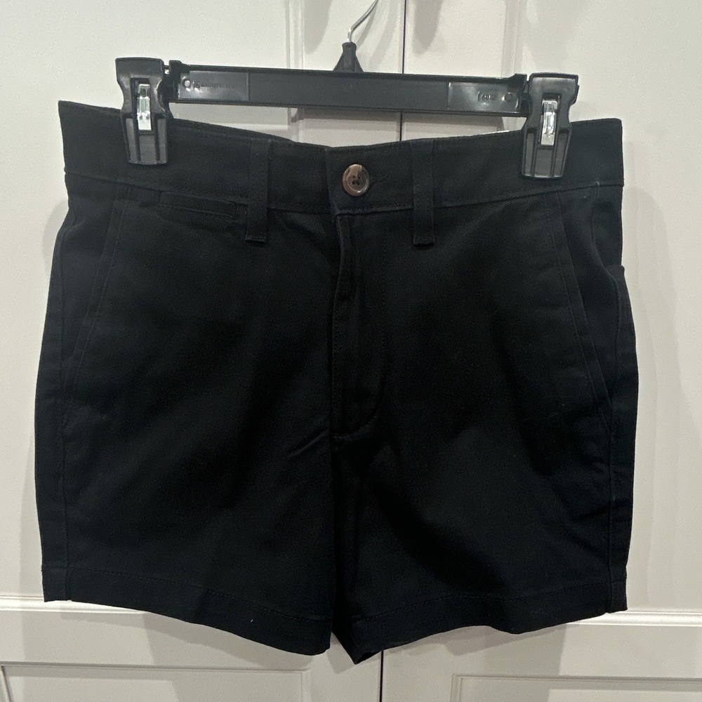 Sonoma Goods For Life Men's Black Chino Shorts Flat Front Stretch 5" Inseam